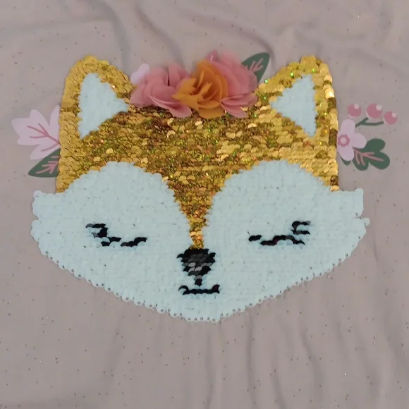 Kids Pink Fox Graphic T-Shirt - Picture 3 of 4